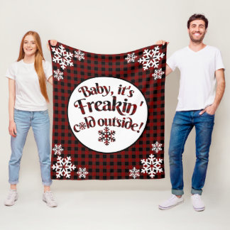 Baby ist es Freakin kalte Außenseiten-kariertes Fleecedecke