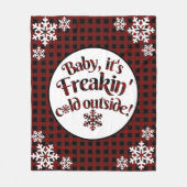 Baby ist es Freakin kalte Außenseiten-kariertes Fleecedecke (Vorderseite)