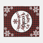 Baby ist es Freakin kalte Außenseiten-kariertes Fleecedecke (Vorderseite (Horizontal))