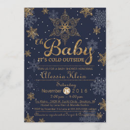 Baby ist es kalte Außenseite, blauer Junge Einladung