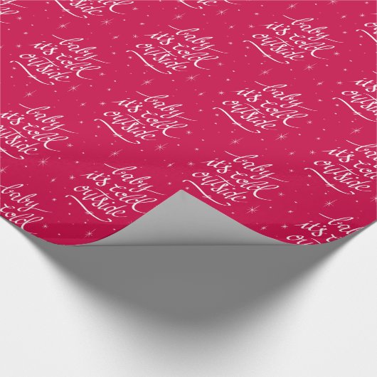 Baby ist es kalte Außenseite Geschenkpapier (Ecke)