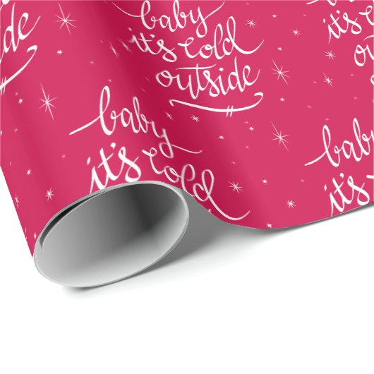 Baby ist es kalte Außenseite Geschenkpapier (Rolleneckpunkt)
