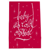 Baby ist es kalte Außenseite Mittlere Geschenktüte (Rückseite)