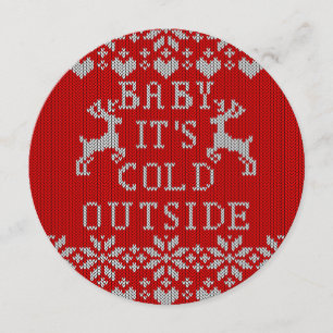 Baby ist es kalte Außenseiten-hässliche Einladung