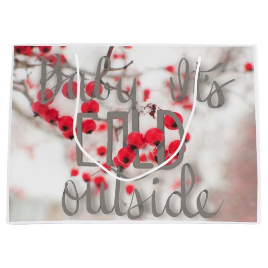 Baby ist es kalte äußere Geschenktasche Große Geschenktüte (Vorderseite)