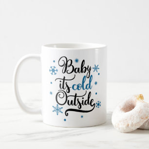 Baby ist es kalter äußerer Winter Kaffeetasse