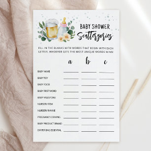 Baby ist im Anflug Baby Shower Scattergories Rosa