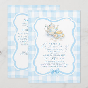 Baby ist im Anflug Baby Shower Tea Party Alles in  Einladung