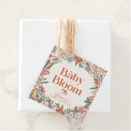 Baby ist in Bloom Boho Wildblume Baby Dusche Geschenkanhänger