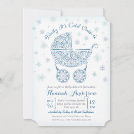 Baby ist kalt draußen, Boy-Dusche-Einladung Einladung