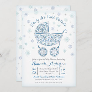 Baby ist kalt draußen, Boy-Dusche-Einladung Einladung