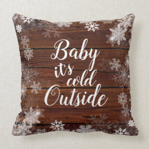 Baby ist kalt draußen im Winter Baby Dusche Kissen