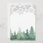 Baby ist kalt draußen im Winter Bäume Einladung (Rückseite)