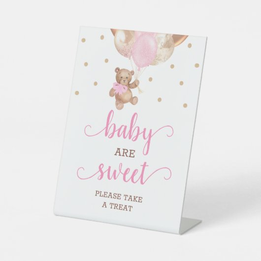 Baby ist süß Nehmen Sie eine Leckerei Pedestal Sch Sockelschild (Vorderseite)