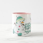 Baby It Cold Snowmen Zweifarbige Tasse (Mittel)