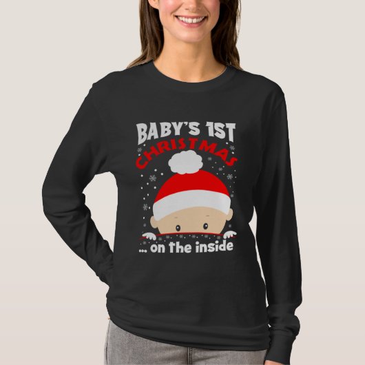 Baby It s Christmas On The Inside Cute Christmas B T-Shirt (Vorderseite)