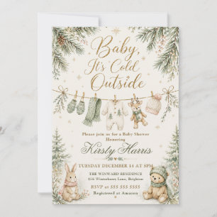 Baby It’s Cold Outside Baby-Party Einladung