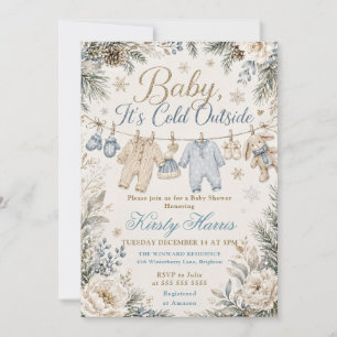 Baby It’s Cold Outside Baby-Party Einladung