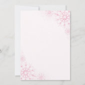 Baby It’s Cold Outside Pink Bear Baby Shower Einladung (Rückseite)