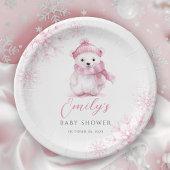 Baby It’s Cold Outside Pink Paper Plates Pappteller