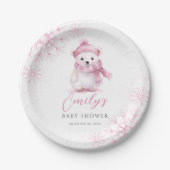 Baby It’s Cold Outside Rosa Papierplatten Pappteller (Vorderseite)