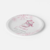 Baby It’s Cold Outside Rosa Papierplatten Pappteller (Schrägansicht)