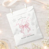 Baby It’s Cold Outside Rosa Schleife Winter-Babypa Geschenktütchen (Ausgeschnitten)