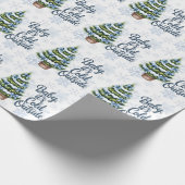 Baby, It’s Cold Outside Winter Boy Baby Shower Geschenkpapier (Ecke)