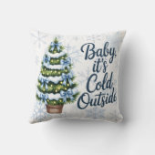 Baby, It’s Cold Outside Winter Boy Baby Shower Kissen (Rückseite)