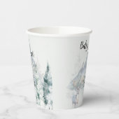 Baby It’s Cold Outside Winter Evergreen Woodland  Pappbecher (Links)