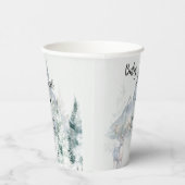 Baby It’s Cold Outside Winter Evergreen Woodland  Pappbecher (Rechts)