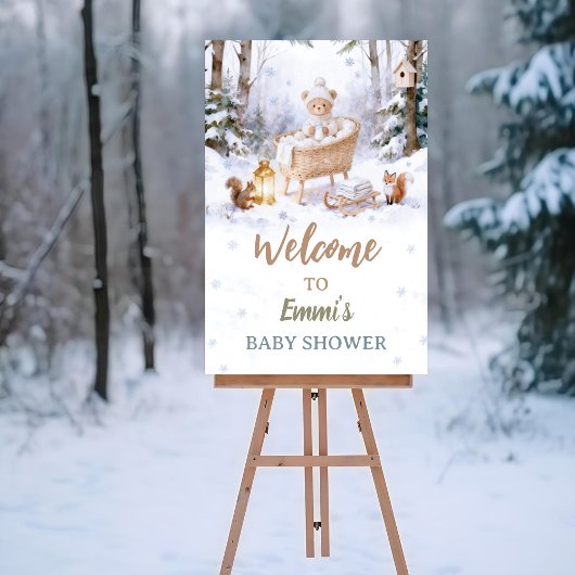 Baby, It’s Cold Outside Winter Woodland Poster