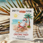 Baby It’s Warm Outside Tropical Christmas Party Einladung