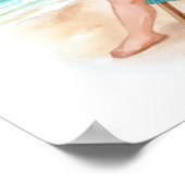 Baby It’s Warm Outside Tropical Christmas Santa  Poster (Ecke)