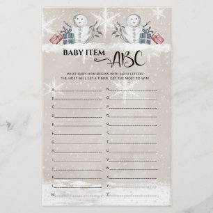 Baby Item ABC Snowman Baby Dusche