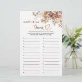 Baby Item Game Baby in Bloom Baby Dusche (Stehend Vorderseite)