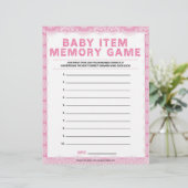 Baby Item Memory Game [Luxury Lace [Pink] Briefbogen (Stehend Vorderseite)