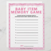 Baby Item Memory Game [Luxury Lace [Pink] Briefbogen (Vorne/Hinten)