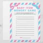 Baby-Item-Memory-Spiel [Genom-Überraschung] Briefbogen (Vorne/Hinten)