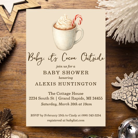 Baby, it's Cocoa Outside Baby Shower Invitation Einladung