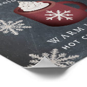 Baby It's Cold Chalkboard Hot Chocolate Bar Sign Poster (Ecke)