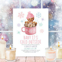 Baby It's Cold Cookies & Cocoa Girl Baby Shower
