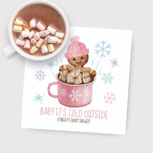 Baby It's Cold Kekse & Kakao Mädchen Baby Shower Serviette