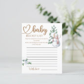 Baby its Cold Outdoor Baby Shower Bucket List (Stehend Vorderseite)