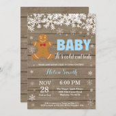 Baby its Cold Outdoor Gingerbread Man Baby Shower Einladung (Vorne/Hinten)