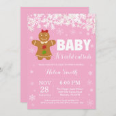 Baby its Cold Outdoor Gingerbread Man Baby Shower Einladung (Vorne/Hinten)