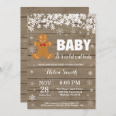 Baby its Cold Outdoor Gingerbread Man Baby Shower Einladung (Vorne/Hinten)