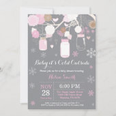 Baby its Cold Outdoor Mason Jar Baby Shower Einladung (Vorderseite)