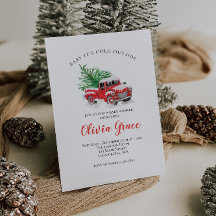 Baby its Cold Outdoor Red Truck Baby Shower