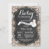 Baby its Cold Outdoor Snowman Baby Shower Einladung (Vorderseite)